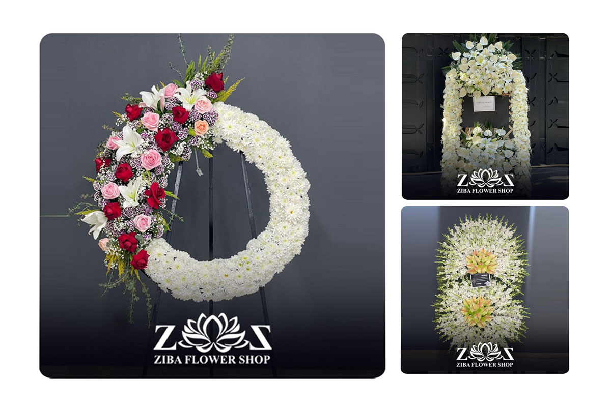 خرید انوع تاج گل ارزان از زیباگل